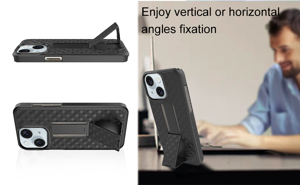 Ailiber Compatible with iPhone 15 Case Holster Case with Screen Protector