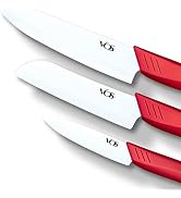 Vos Ceramic Knives with Covers - 3-Piece Knife Set - 6