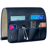 WETRBWEH TV Remote Control Holder Couch Caddy, Non-slip Bedside Caddy Organizer with 5 Pockets fo...