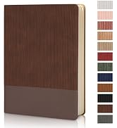 TSFPapier Lined Journal Notebook for Work College Ruled Note Book 5.79"x8.27" A5 PU Leather Daily...