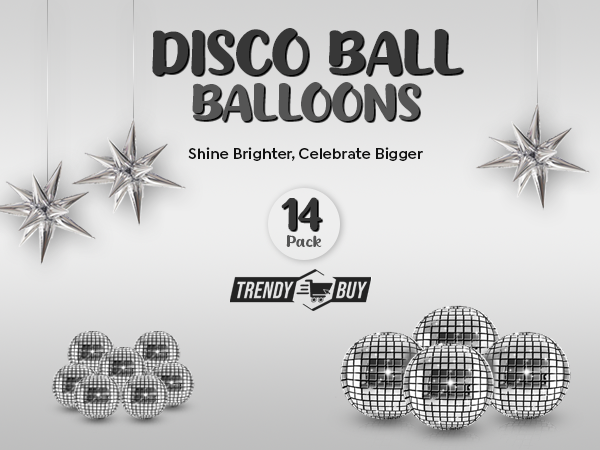 disco balloons, disco ball balloons, party decoration