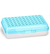 Enday Pencil Box Blue, Plastic Dots Pencil Case, Multipurpose Storage Utility Box Organizer with ...