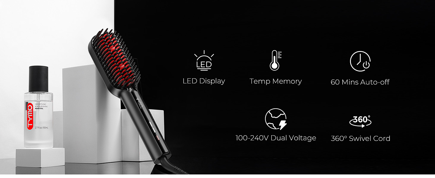 electric hair straightener brush