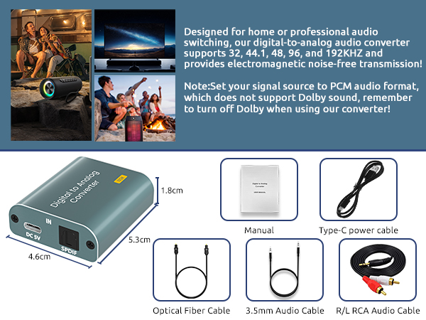 DAC Audio Converter Digital to Analog Audio Converter