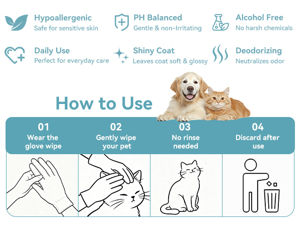 pet glove wipes for paws
