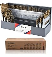EASTPACE 115Pcs M35 Cobalt Drill Bit Set, Twist Jobber Drill Bit Kit for Stainless Steel, Hard Me...