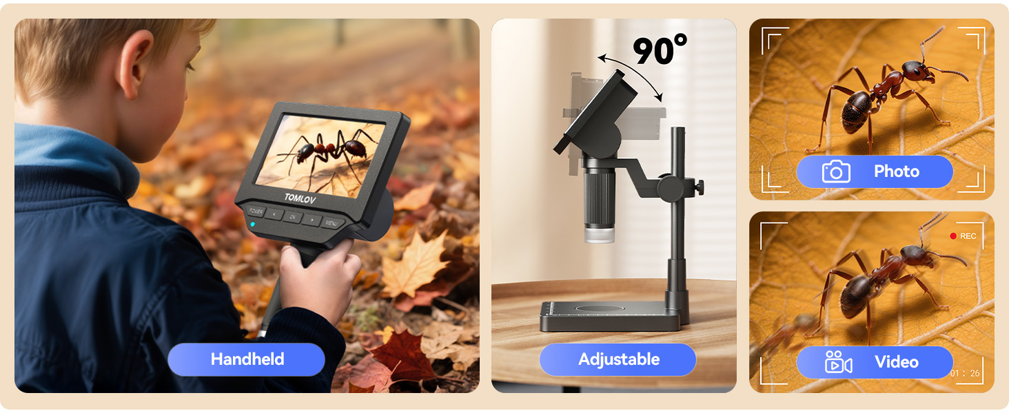 coin microscope with scale