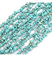 HAAMIIQII 5-8mm Blue Turquoise Chips Beads Irregular Chip Stones Loose Gemstone Beads for Jewelry...