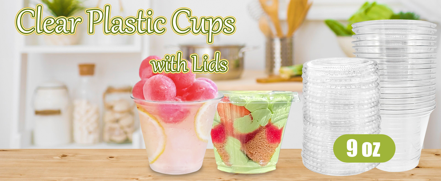 4 plastic cups for party