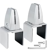 2 Packs Sneeze Guard Support, Aluminum Vertical Partition Board Clamp, Acrylic Desk Divider Suppo...