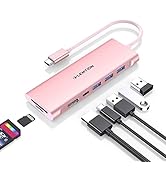 LENTION USB C Multiport Hub with 4K HDMI, 3 USB 3.0, SD/Micro SD Card Reader, 100W PD Compatible ...