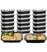 KUMD 50 Pack(100 Pieces) 32 oz Meal Prep Containers with Lids, Leakproof Food Storage Containers ...