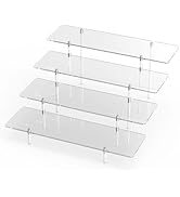 Acrylic Display Riser Stand Shelf Clear 4 Tier Cupcake Stand Perfume Display Holder Figures Deskt...