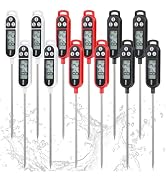 Copkim 12 Pcs Instant Read Meat Thermometer with Long Probe 9.65 Inch Kitchen Cooking Food Candy ...