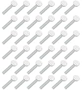 MECCANIXITY Thumb Screws, Solid Iron Spade Head Fully Thread Galvanized Finger Racket Screw Bolts...