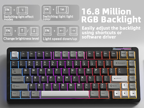 wireless rechargeable keyboard RGB Gaming Keyboard light up keyboard keyboard RGB RGB Backlit