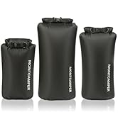 MONTCAMPER 3-pack 30D Nylon Waterproof Dry Bag-Portable Waterproof Storage Sack for Kayaking, Hik...