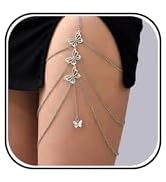Thigh Chain Leg Chain Jewelry for Women Rhinestone Butterfly Dress Body Jewelry for Women Trendy