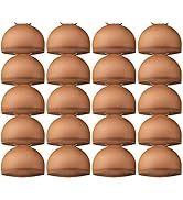 Teenitor Wig Caps, 20 Pack Stretchy Nylon Skin Tone Wig Application Caps for Women and Men - Brown