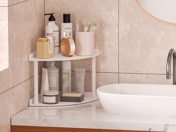 Acrylic Corner Organizer Shelf for Bathroom