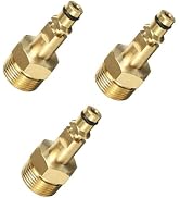 3Pcs Gold M22 Adapter High Pressure Washer Hose Adapter Pressure Pipe Quick Connector Converter F...