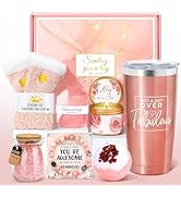 Birthday Gifts for Women Spa Pink Gift Baskets for Women Relaxing Gifts Box for Women Self Care P...