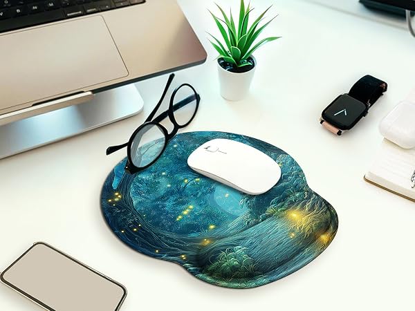 Your Home Office Upgrade: Ergonomic Mouse Pad for All-Day Comfort & Support.