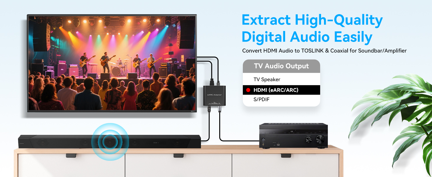 eARC/ARC to Optical Audio Extractor