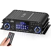 Facmogu S-288 4 CH Bluetooth 5.0 Home Audio Amplifier, RMS 40Wx4, Max 600W HiFi Stereo Power Ampl...