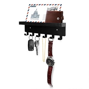 wall key holder with shelf