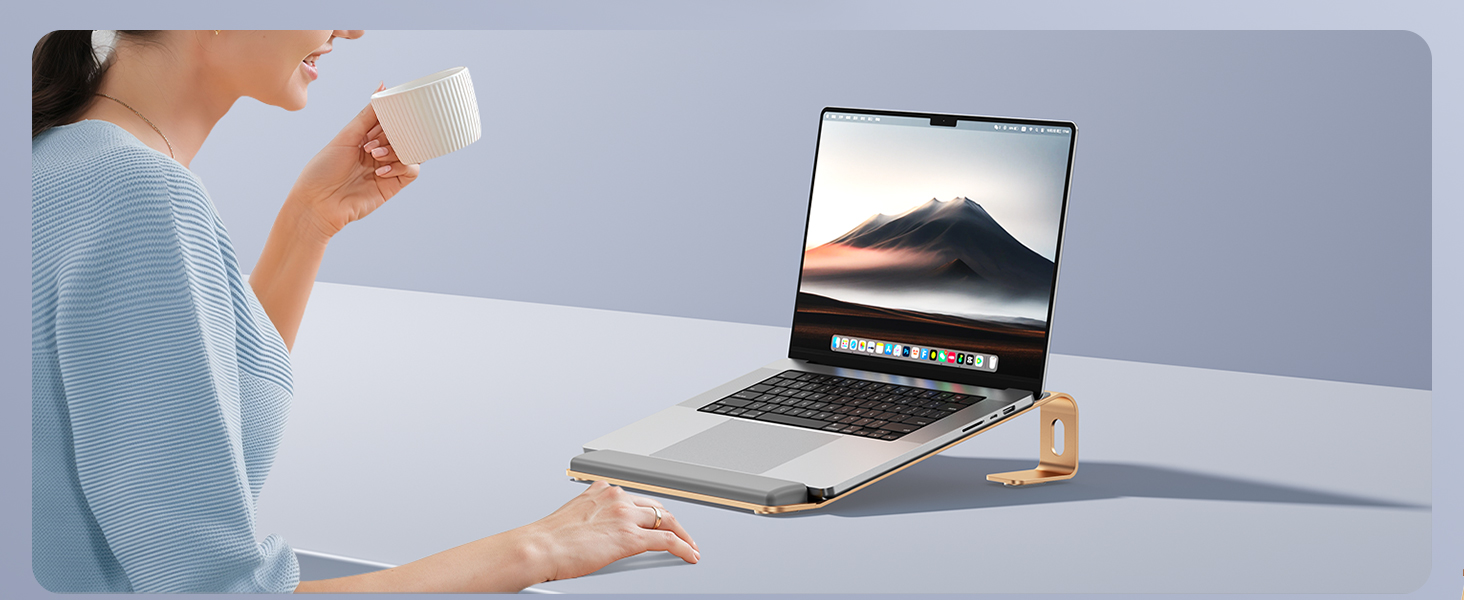 laptop stand with wrist rest