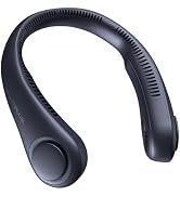 JISULIFE Neck Fan Portable, Personal Wearable with Battery Rechargeable, Bladeless Travel Cooling...