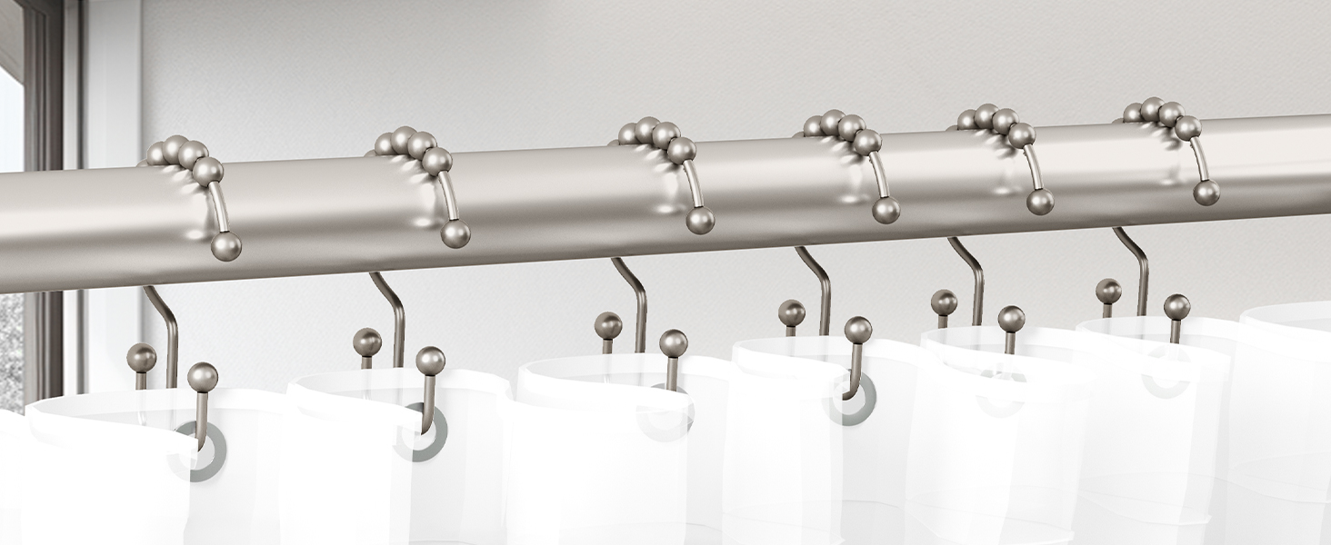 shower curtain hooks,shower curtain rings,brushed nickel shower curtain hooks,curtain rod hooks