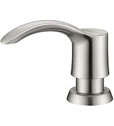GAGALIFE Kitchen Sink Soap Dispenser with Large Bottle (Brushed Nickel), Built in Sink Soap Dispe...