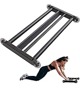 SELEWARE Glute Ham Glider Heavy Duty Ab Glute Glider Machine, Exercise Wheels for Smooth Hamstrin...