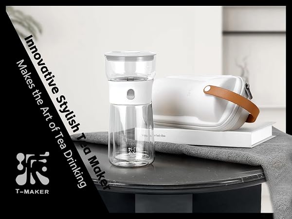 ZENS Modern 3-in-1 Smart Small Glass Tea Infuser Teapot