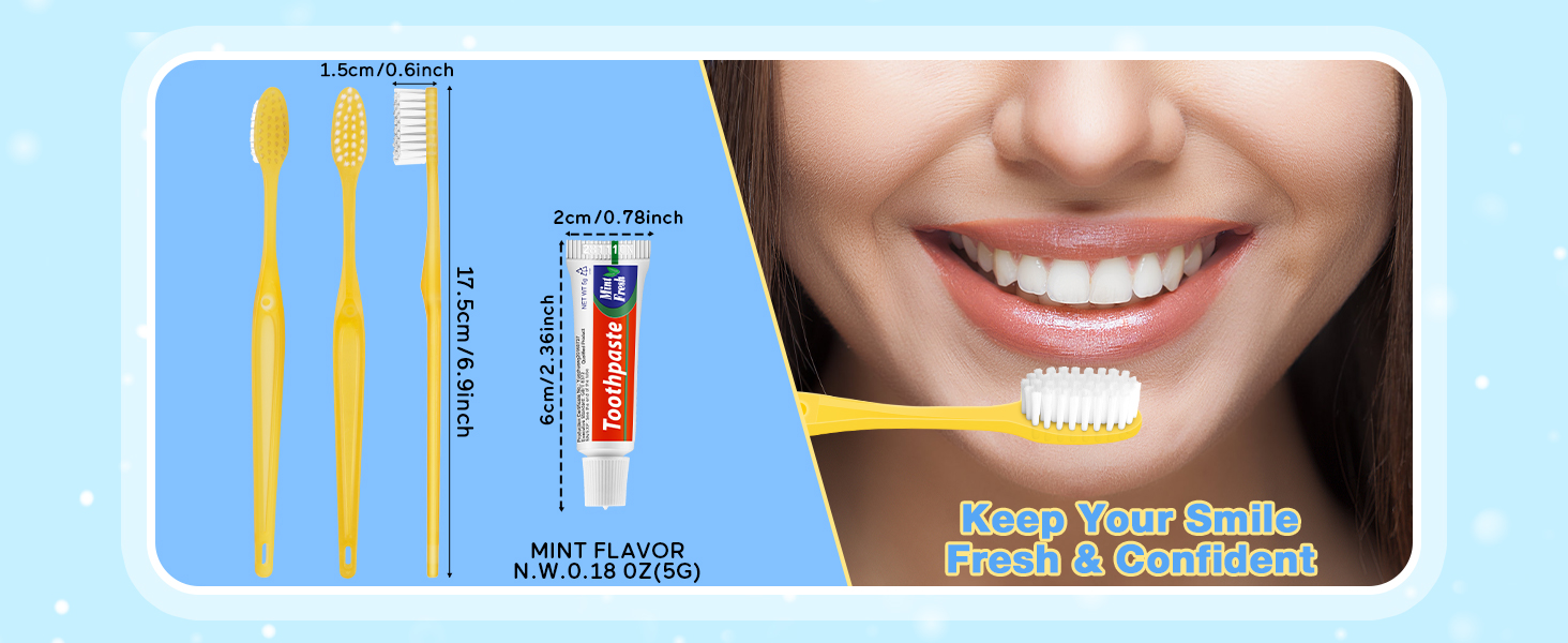 Disposable Toothbrushes with Toothpaste