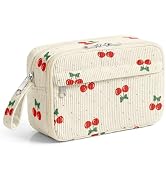 WOBAGMEN Cute Pencil Case,Large Corduroy Zippered Pencil Case Pouch, Aesthetic Pencil Bag with Co...