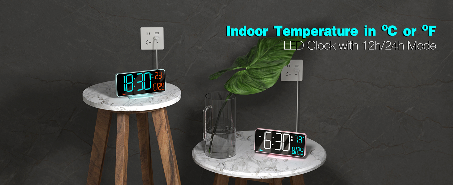 6.7in digital clock