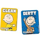 AQUARIUS Peanuts Dishwasher Magnet - Charlie Brown & Pig Pen Double Sided Clean Dirty Magnet Sign...