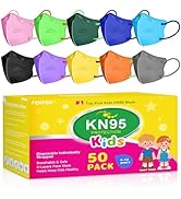 Kids KN95 Face Mask Disposable - 50 Pack KN95 Kid Masks Children Small Size Kids Breathable KN95 ...