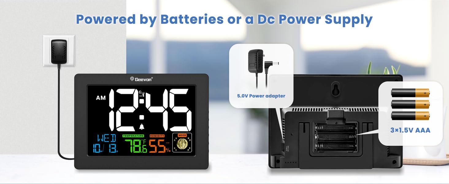 Two power supply options available for your convenience