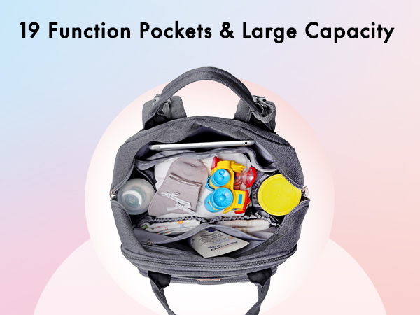 19 Function Pockets & Large Capacity