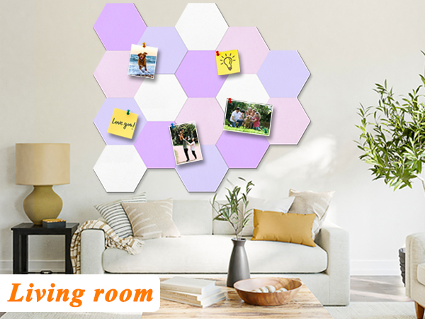 DIY Hexagon Bulletin Board Pin Board