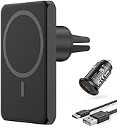 JoyGeek Magnetic Wireles Car Charger Mount, Compatible with MagSafe Car Charger, Auto-Alignment A...