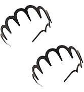 Mozff 2 Pcs Zig Zag Headbands for Women Men Girls, Plastic Hairbands with Teeth Fashion Non Slip ...