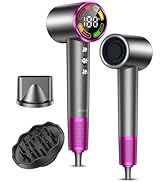 BYZEEYA High Speed Hair Dryer, Blow Dryer with Magnetic Diffuser for Women & Men, 500 Million Neg...