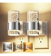 L LOHAS LED Night Lights Plug into Wall 2 Pack, Dimmable Night Light with Dusk-to-Dawn Sensor, So...