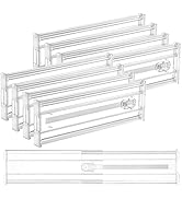 Vtopmart 8 Pack 4" Regular Upgrade Drawer Dividers for Clothes, 12.8"-22.3" Expandable Dresser Dr...