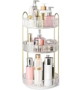 360° Rotating Makeup Organizer for Vanity, 3 Tier Perfume Organizers Skincare Organizers and Stor...